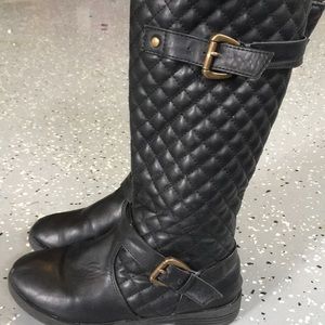 🌺 3/$10! Restricted Kids Quilted Black Boots